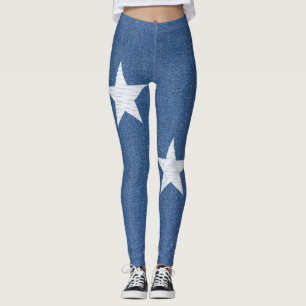 Leggings Tissu textile original bleu mode jean & étoile