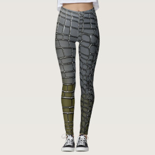 Leggings Titre : Légendes de camouflage de crocodile de pla
