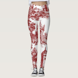 Leggings Toile rouge avec architecture historique et pastor