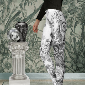 Leggings Toile Vintage de couleur noire