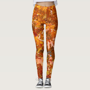 Leggings tombeau feuille Thanksgiving