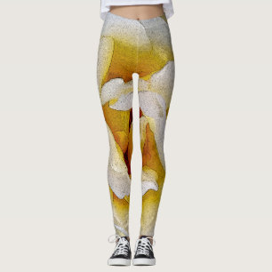 Leggings tons blanc à jaune