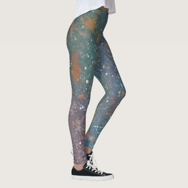 Leggings Tons de bijoux | Couleurs usagées blanc (Droite)