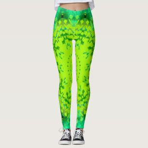 Leggings Tons de vert Mandala Abstrait