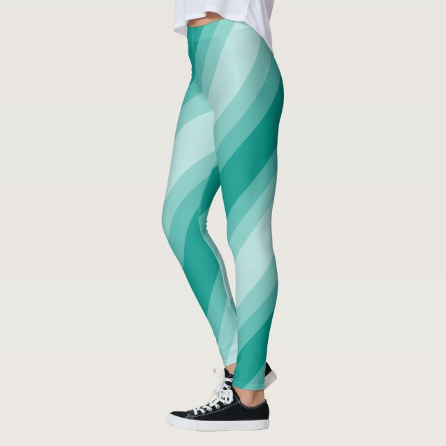 Leggings Tons turquoises Grandes Modèles Femmes Moderne Élé (Gauche)