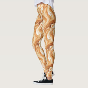 Leggings Torsades de bonbons au caramel