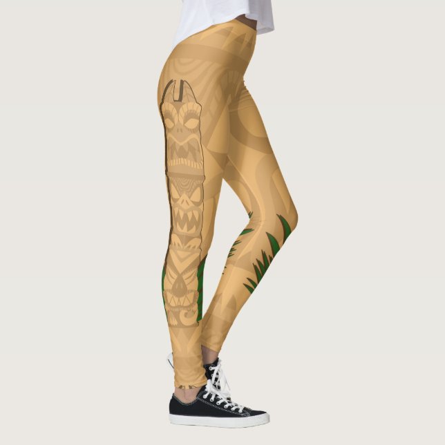 Leggings Totem de Dinosaur Tiki (Droite)