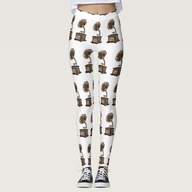 Leggings Tourne-disque dessin animé (Devant)