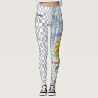 Leggings Tournesol et Rêves Cheques