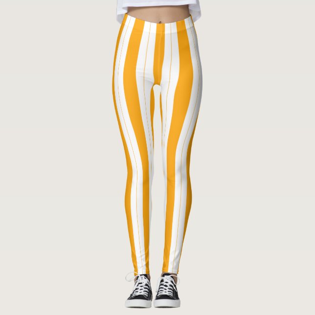 Leggings Tournesol Orange Jaune rayé (Devant)