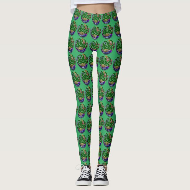 Leggings tout-imprimé de Mandala celtique irlandai (Devant)