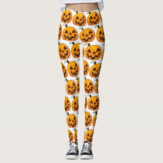 Leggings Tout-Sur-Impression citrouille Cutie (Devant)