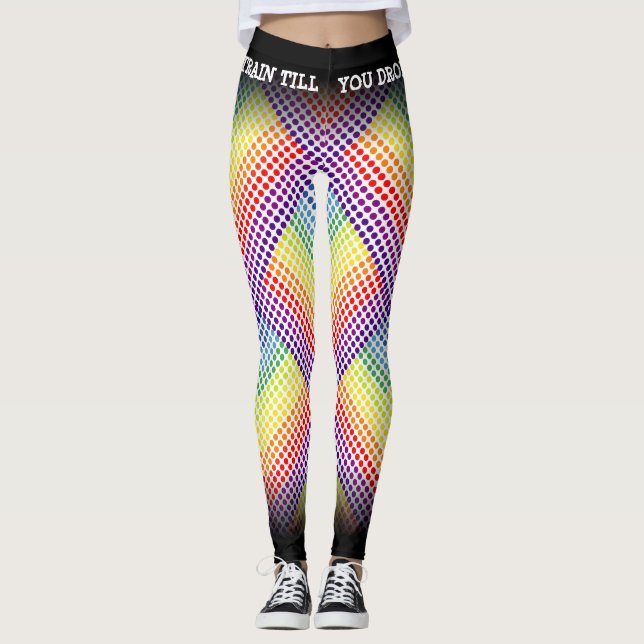 Leggings Train Jusqu'à ce que vous déposez Arc-en-ciel/Noir (Devant)