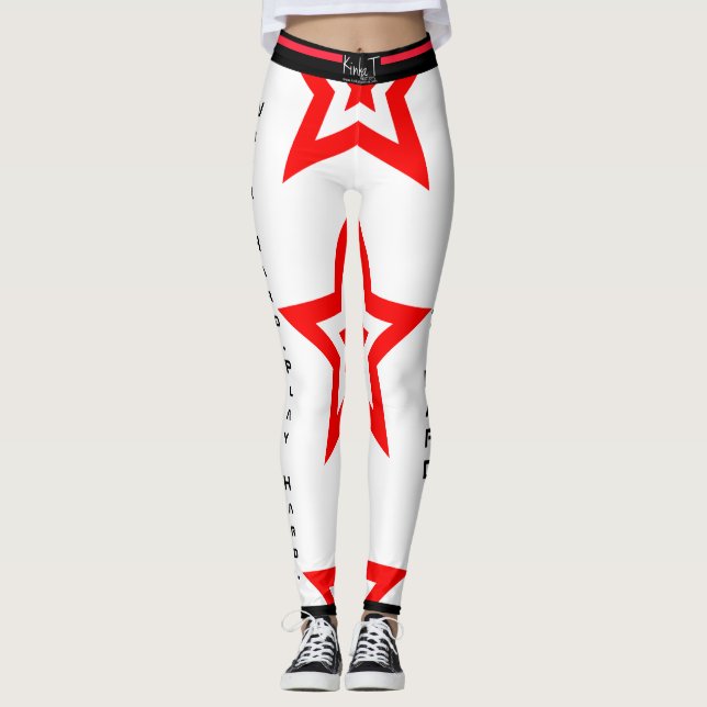 Leggings Travaille Dur. Joue Dur. Travaille Plus Dur. (Devant)