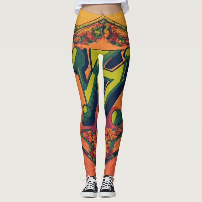 Leggings "Tray Bien" Nostalgique futuriste (Devant)
