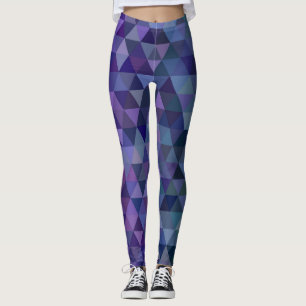 Leggings triangles bleu pourpre
