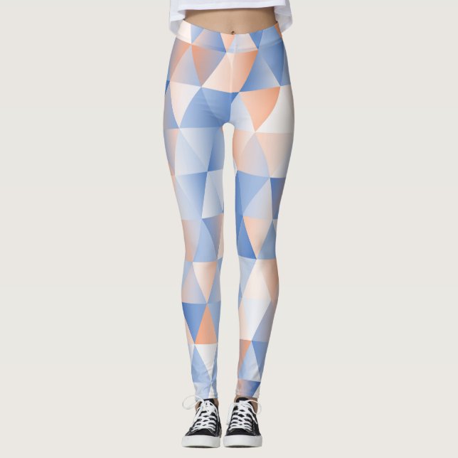 Leggings Triangles bleus doux (Devant)