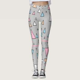 Leggings Triangles Drôles Couleurs Pastel