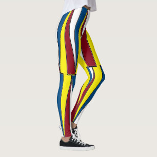 Leggings Triangles Rouge Jaune Bleu