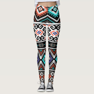 Leggings Tribal Navajo rétro : Géométrique Sans Seamless.