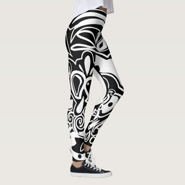 Leggings Tribal noir et blanc (Droite)