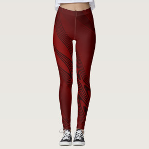 Leggings Tribaux modernes Cool Red Stretchy Pants