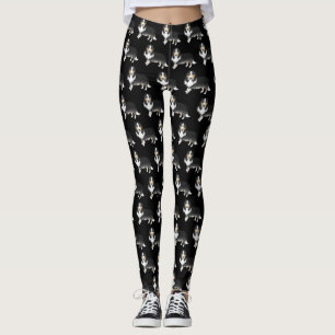Leggings Tricolor Rough Collie mignon Motif de dessin