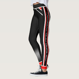 Leggings Trinité-et-Tobago on (Noir blanc rouge)