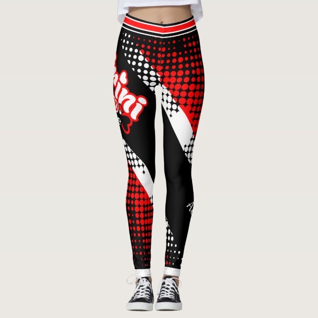 Leggings Trinité-et-Tobago Trini patriotique à l'os (Devant)