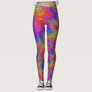 Leggings Tripant Funky Audacieux Vibrant Arc-en-ciel Abstra