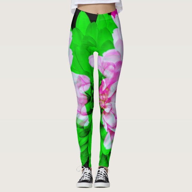 Leggings Triple exposition Fleur Art Legings Abstraits (Devant)