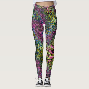 Leggings Trippy Funky Super numérique Abstrait Fractal Art