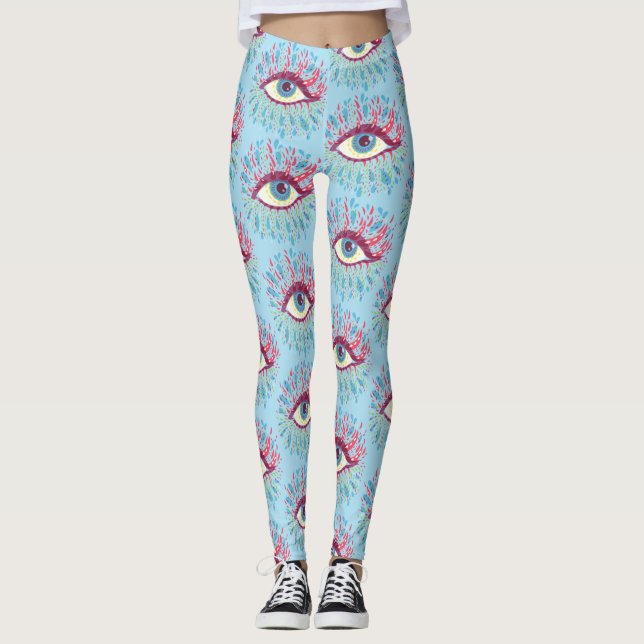 Leggings Trippy Oye Psychedelic Art (Devant)
