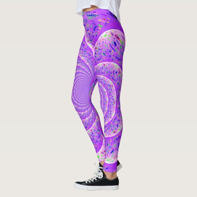 Leggings Trippy Spiral Purple (Gauche)