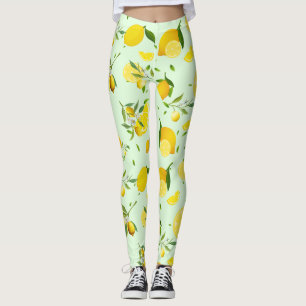 Leggings Tropical coloré Citrus SUMMER Orange lemon Slice
