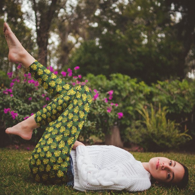 Leggings Tropical Exotic Feuille Motif naturel (Créateur téléchargé)
