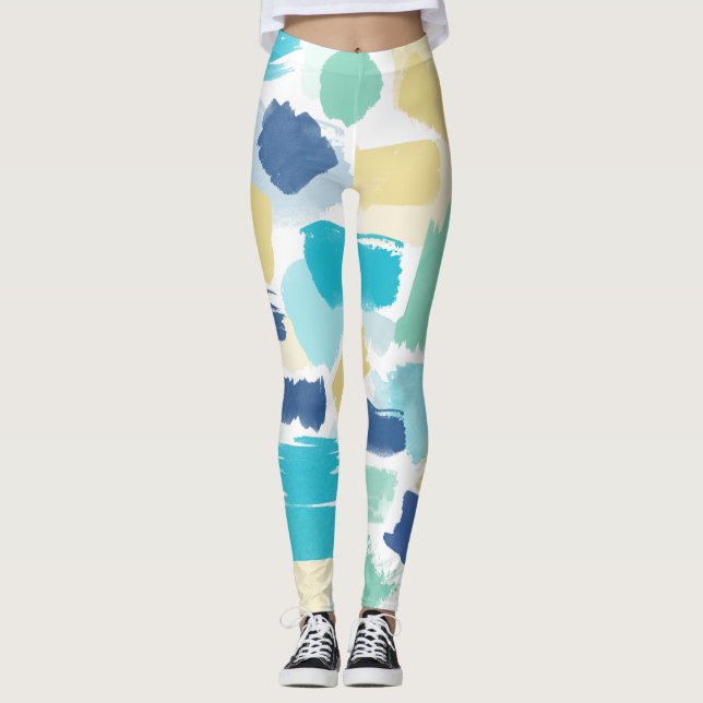 Leggings Trucs de pinceau colorés (Devant)