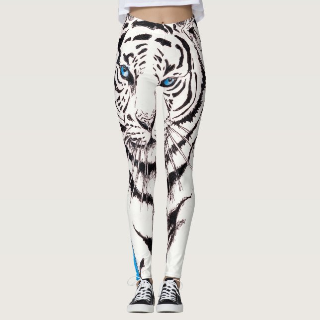Leggings Truie blanche de tigre sibérien (Devant)