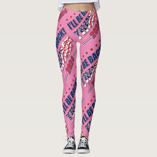 Leggings Trump 2024 Je serai de retour (Devant)
