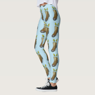 Leggings Tuke en métal sur une botte de randonnée