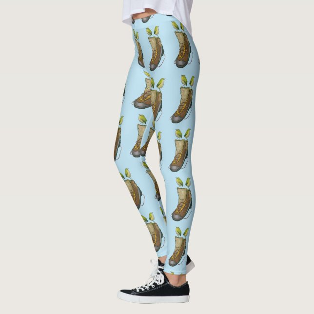 Leggings Tuke en métal sur une botte de randonnée (Gauche)