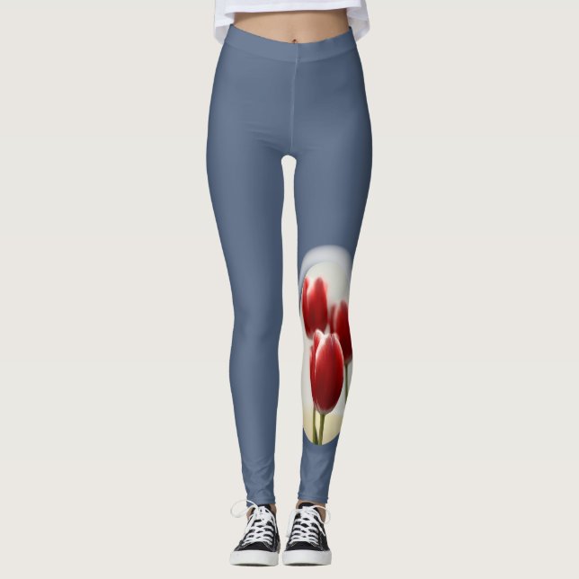 Leggings Tulipes rouges (Devant)