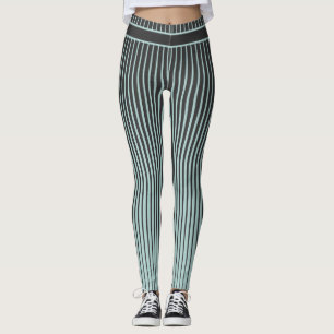 Leggings Turquoise et noir trié