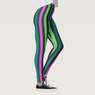 Leggings Turquoise, Vert citron, Parties scintillant rose c