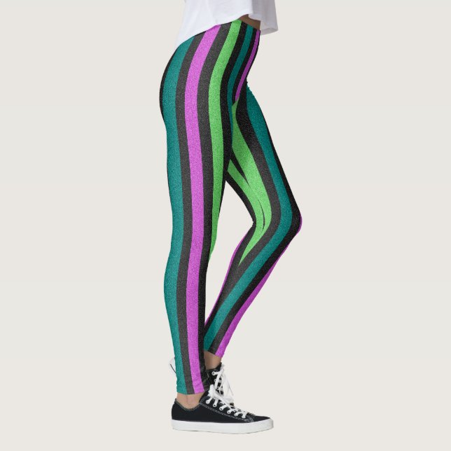 Leggings Turquoise, Vert citron, Parties scintillant rose c (Droite)