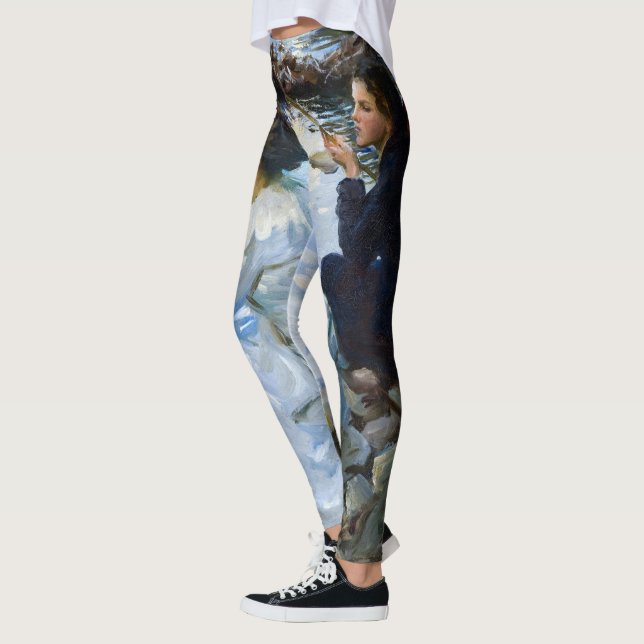 Leggings Two Girls Fishing, 1912 par John Singer Sargent (Gauche)