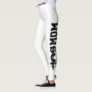Leggings typographie amusante de DOG MOM  