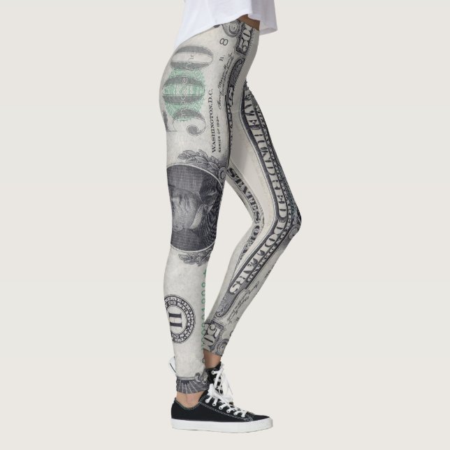 Leggings U.S. 500 Dollar Star Note Front  (Droite)