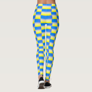 Leggings Ukraine bleue et jaune Inspiration de la paix anti