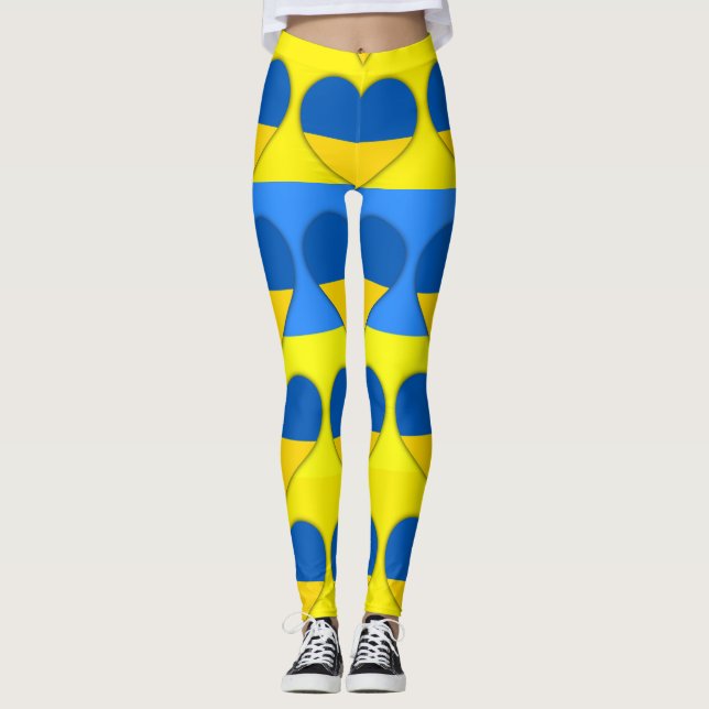 Leggings Ukraine Drapeau bleu jaune Thunder_Cove  (Devant)